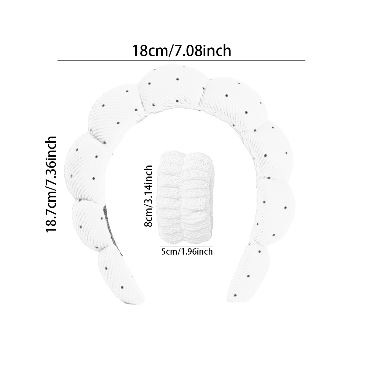 TK2024002-Drill Bit Buckle Bracelet Three-piece Set-White