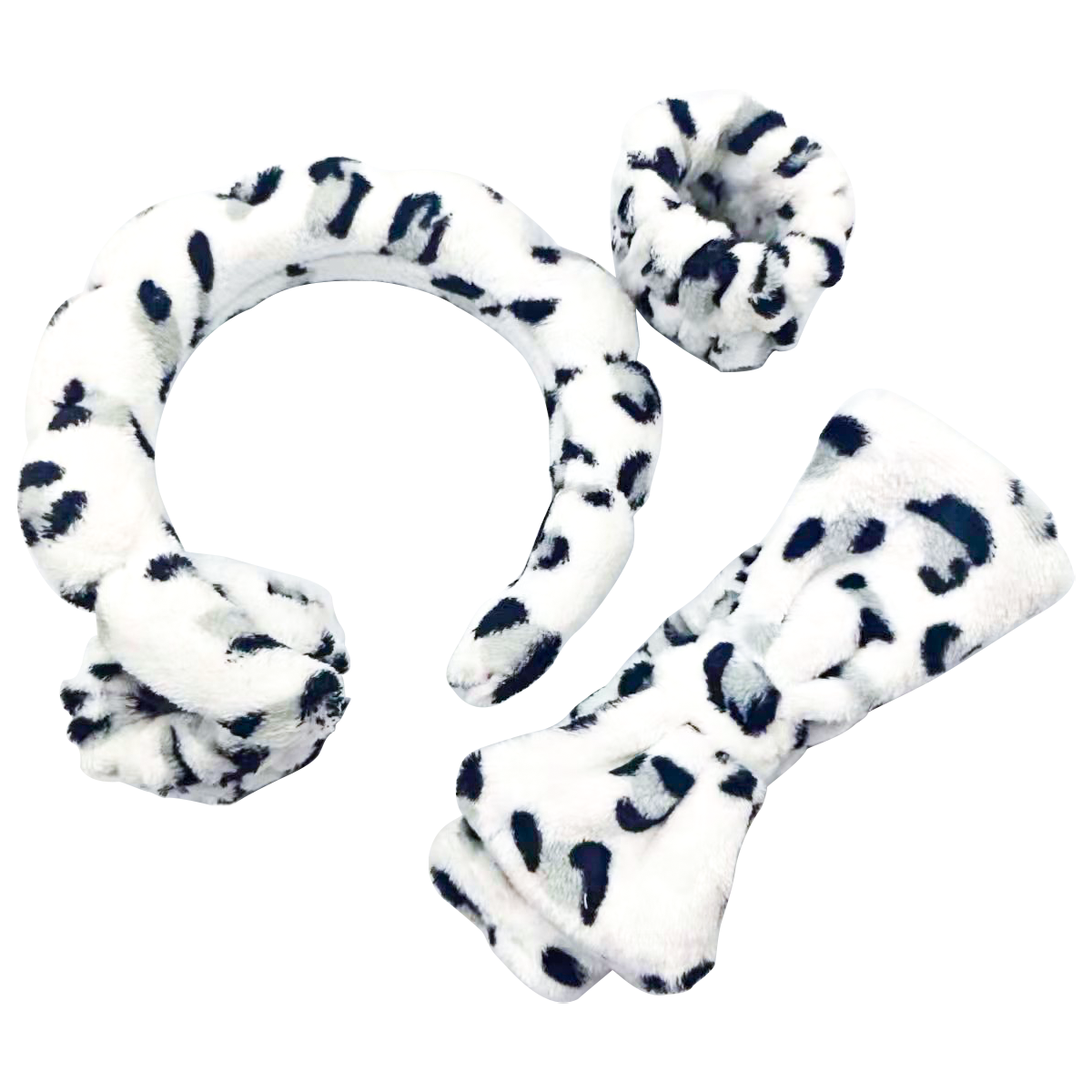 TK2024004-Head buckle bracelet headband four-piece set-Snow Leopard