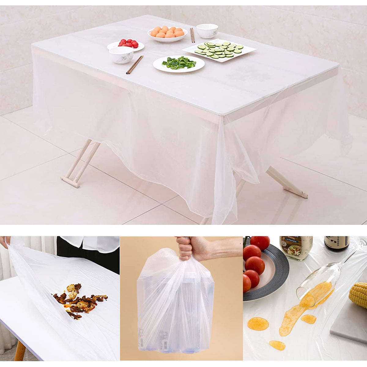 2100040-1-1031 Disposable PE tablecloth